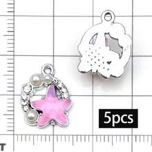 5/20pcs Purple Rhinestone Charms Bow Star Moon Heart Butterfly Bear Pendant For DIY Bracelet Necklace Earring Coquette Y2K Jewelry Making Findings - Purple - View 22