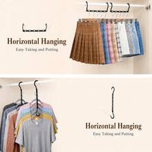 Black Wardrobe Organiser Set Containing 10 Plastic Hangers, Space‑Efficient Design With Non‑Slip Feature, Suitable For Hanging Heavy‑Weight Clothing - View 7