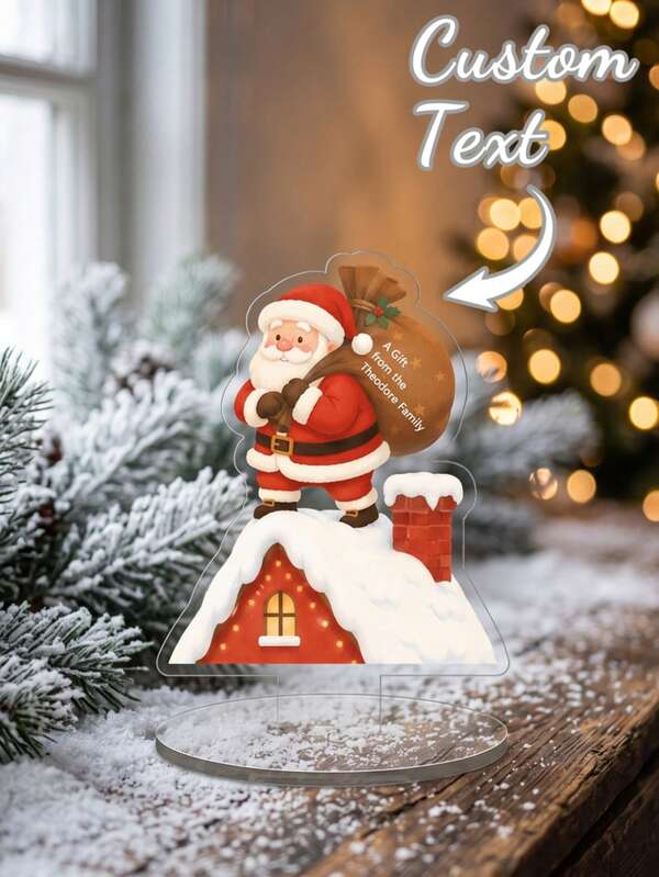 Adorno de acrílico personalizado, regalo conmemorativo de Navidad, decoración del hogar, decorativo, recuerdo, lindo, de alta calidad, decorativo, exquisito, de alta calidad, moderno, colorido, novio, novia, papá, mamá, familia, amigos, hijo, hija, oficina, escuela, hogar