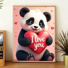 1PC DIY 5D Diamond Painting Kit Panda Pattern - Round Full Diamond Art Mosaic Craft, Home Wall Decor, Frameless - No Frame - View 4