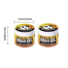 No Flakes, Braid Gel Extreme Hold For Cornrows, Locs, And Twists, Edge Control, Non-Greasy, Tea Tree, 5 Fl.Oz With A Comb - 120ml - View 2