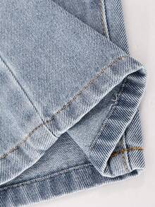 Boys' Simple Versatile Washable Casual Loose Fit Denim Jeans, Suitable For Summer And Daily Wear - Blue - View 5