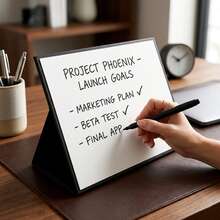 A4 Foldable Dry Erase Whiteboard, 11.6 X 8.39 Inch Portable Desktop White Board With Easel-Style Stand, Tri-Fold Tabletop Writing Board, Reusable Handheld & Desk Whiteboard For Home Office, Students & Teachers - A4 Foldable Dry Erase Whiteboard - View 10