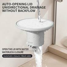 7cm Shower Drain Cover With Automatic Open/Close Function And Built-In Filter, Odor-Proof Bathroom Drain Core, Anti-Clogging Bathroom Drain, Suitable For Shower, Kitchen And Balcony - Multicolor - View 1