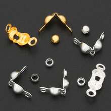 360pcs DIY Connecting Ring Parts Assortment With Positioning Beads And Clasp Buckles, Suitable For Braiding DIY Jewelry, Necklaces, Bracelets, Keychains, Beaded Connectors, End Caps, Flat Clamping End Caps For Round Beads, Jewelry Clasps, DIY Jewelry Making Materials - Buckle & Positioning Beads - View 11