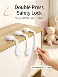 8/6/4/2pcs Baby Lock, Protective Drawer Lock, Baby Anti Pinch, Multifunctional Baby Anti Opening, Refrigerator Cabinet Door Lock, Cabinet Lock - Multicolor - View 1