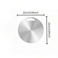 1pc Outdoor Kitchen Stainless Steel Cutting Board, Pizza Cutting Board, Stainless Steel Round Cutting Board, Dishwasher Double-Sided Pizza Meat Fruit Vegetable Cutting Board, Kitchen Accessory, Reusable - Silver - View 10