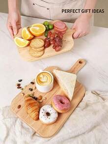 1pc Cutting Board, Chopping Board, Kitchen Cutting Board, Restaurant Cutting Board, Food Cutting Board, Meat Cutting Board, Fruit Cutting Board, Home Cutting Board, Can Be Used As Pizza Board, Cheese Board, Board, Bread And Cookie Board - Beige - View 7