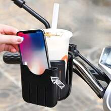 Electric Scooter Water Cup Holder 2-In-1 Phone Storage Rack, Universal Handlebar Beverage Milk Tea Cup Holder, Stable Anti-Tip Quick Installation, Space-Saving, For Delivery Commute Travel, Holds Water Cup And Phone, Riding Accessories, Bracket Accessories - Multicolor - View 2