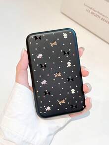 Cute Cartoon Dog Polka Dot Protective Case Compatible With Iphone Air MagSafe Battery Pack, Soft Silicone Shockproof Cover, Anti-Scratch Slim Skin Compatible With Apple MagSafe External Battery, Case Only, Battery Not Included - Multicolor - View 1