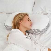 Memory Foam Cervical Pillow With Slow Rebound, Suitable For People Sleeping On Their Side, Back, Or Stomach. A Nape Pillow For Napping During Travel Or Office Work, A Pillow For Bedding, Detachable And Washable Pillowcase, Suitable For All Seasons - 1PC - View 5