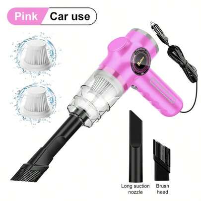 belibuy 2026 New 5000Pa High Suction Anti-Tangling Handheld Mini Vacuum, 2-In-1 Blow & Suction Design, Type-C Fast Charge Washable Dual Filter For Home Office Keyboard, Pet Fur, Car Interior Gap Cleaning, Road Trip Cleaner