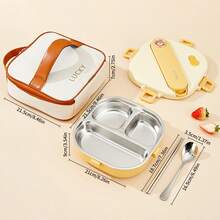 Kotak Bento Stainless Steel 304 untuk Dewasa, Wadah Makan Siang Anti Bocor yang Aman untuk Microwave, Kotak Makan Siang Logam dengan Wadah Sup dan Peralatan Makan, Kotak Bento Jepang yang Lucu, Wadah Makanan untuk Perjalanan, Wadah Persiapan Makanan untuk Siswa Sekolah - MultiWarna - View 18