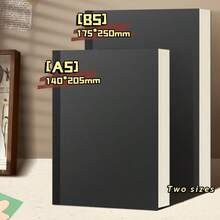 Vintage Thick Notebook 256 Pages, Glossy Faux Leather Cover, Sketch Journal For Doodling Drawing Office Essentials - One Size Fits All - View 2