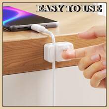 3pcs Desktop Cable Organizer Data Cable Storage Holder With Rocker Switch Adhesive Cable Management Clip Cable Organizer Cable Holder Desktop Accessory Multi-Color Optional Compact Easy To Install - Multicolor - View 7