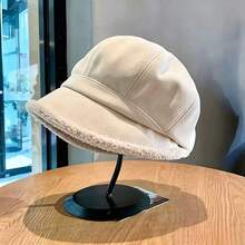 Women's Winter Bucket Hat, Warm Bell-Shaped Hat With Soft Faux Fur Trim, Comfortable Cold Weather Hat, Suitable For Autumn/Winter Outfits, Travel, Walking, Commuting, Shopping And Daily Fashion Accessory - Multicolor - View 12