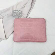 Funda para portátil de unicolor, minimalista y de lujo, bolsa de almacenamiento multiusos para portátil y tableta, bolsa para ordenador - Rosa - Ver 5