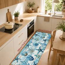 1/2pcs Ocean Shell Pattern, Vintage Diatomaceous Earth Mat, Super Absorbent, Non-Slip, Perfect For Bathroom, Kitchen And Dining Room, Quick Dry, Machine Washable, Perfect Gift For Home Decor And Bathroom Mat - Multicolor - View 11