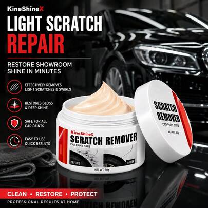 Pasta de reparación de arañazos para coche de 30ml, cera de pulido para eliminar arañazos ligeros en la pintura del coche, reparar marcas finas en la superficie del coche, adecuada para que los propietarios de coches realicen el mantenimiento de la pintura del coche