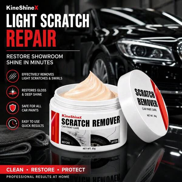 30ml Car Scratch Repair Paste, Polishing Wax For Removing Light Car Paint Scratches, Repairing Fine Marks On Car Surface, Suitable For Car Owners To Perform Car Paint Maintenance