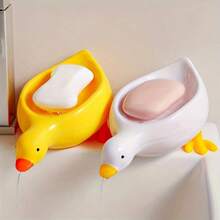 1 cái khay đựng xà phòng hình vịt, giá đỡ xà phòng vịt dễ thương, khay xà phòng chống trượt ổn định cho phòng tắm, giá lưu trữ xà phòng dày mịn dễ vệ sinh, giữ xà phòng khô ráo - Nhiều màu - Xem 6