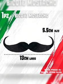Costume Facial Hair & Wigs - Black - View 3