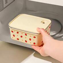 700ML 304 Stainless Steel Material Fashionable Healthy Cute Cream Strawberry Bento Box/Lunch Box Suitable For School/Work/Camping/Hiking - Creamy Strawberry - View 5