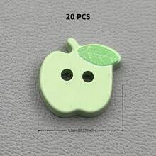 10/24/40/56 PCS 13mm Cute Apple-Shaped Resin Buttons, Plastic Sewing Buttons, Suitable For Knitting, DIY Clothing, Crafts, Art Supplies, Sewing Accessories - Apple - View 28