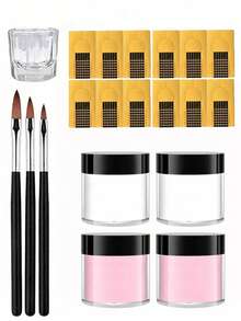 High-Quality Nail Kit, Including Clear Powder, Nude Powder, Non-Yellowing Liquid, Brush Cleaner, And Professional Nail Tools, Allowing You To Achieve Salon-Quality Perfect Nails At Home - Multicolor - View 7
