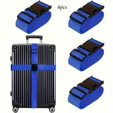 4pcs Adjustable Luggage Straps With Quick Release Buckle, Polypropylene Travel Bag Straps, TSA Approved, Snap Closure, Dry Clean, Basic Vacation Style, Anti-Theft Identification - one-size - View 13