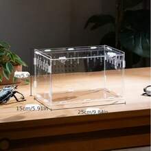 3D Transparent Magnetic Acrylic Reptile Breeding Box, Breathable Escape-Proof Stackable Observation Storage Tank, Home Desktop Pet Breeding Observation Box, Suitable For Beetles, Geckos, Snakes, Lizards, Turtles, Reptile Enthusiasts, Beginner Players, Multi-Pet Breeding Specialized Reptile Tank - White - View 13