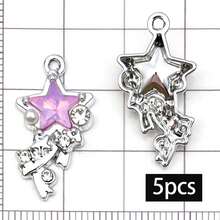 5/20pcs Purple Rhinestone Charms Bow Star Moon Heart Butterfly Bear Pendant For DIY Bracelet Necklace Earring Coquette Y2K Jewelry Making Findings - Purple - View 19