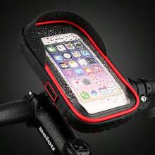 1pc Bicycle Phone Holder, Motorcycle Handlebar Bag, Bicycle Handlebar Phone Mount With TPU Touchscreen Protector, Suitable For 4.5-6.4 Inch Phones - Multicolor - View 3