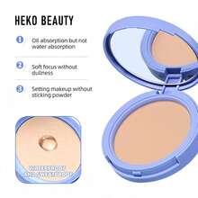 Oil Control Matte Flawless Lasting Waterproof Pressed Powder Face Makeup 10g - Multicolor - View 5