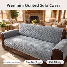 Diamond Pattern Sofa Cover, Breathable And Soft, Machine Washable And Durable, Pet-Friendly, Suitable For All Seasons, Fits Single/Double/Three-Seater/Four-Seater Sofa Armrests And Backrests - 1PC - View 8