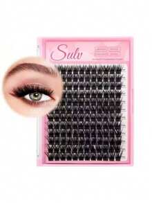 Black Thick Eyelash Extensions, D Curl, 1 Box High Quality Fiber False Eyelashes, Help Extend False Eyelashes, Suitable For Beginners DIY At Home Or Professionals - L - View 6
