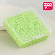 2.6mm Sundymot Fuse Beads, 3000PCS+ Green Series Independent Packaging, With Small Square Box Storage, Easy To Store, DIY Pendant Keychain, Jewelry Making Craft Material, Graduation Season Back To School, Christmas, Party Birthday Gift, Multi-Color 2.6mm Fuse Beads Bulk Refill Kit - 2.6mm Puzzle Beads - View 20