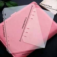 6pcs A5 A6 A7 Transparent Frosted Loose Leaf Binder Dividers, Seal Book Covers, Sticker Backing, Sticker Album, Culture Stamp Pages, Stamp Album Refill Pages, 3D Sticker Book Boards, Sticker Books, Used For Sticker Book Making, Book Covers, Office Stationery Supplies - 6pcs - View 4