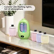 | Diffuseur d'aromathérapie intelligent pour la maison | Nouveau modèle 2026 Diffuseur d'arôme intelligent vert olive | 9 modes de brumisation + fonction de minuterie | Rechargeable USB avec longue durée de batterie | Convient pour hôtel/chambre/salle de bain | Parfum durable pour rafraîchir l'air | Double usage sur bureau/monté au mur | Design à la mode en matériau ABS durable | Lumière de nuit sept couleurs pour une atmosphère romantique | Cadeau de vacances idéal - Vert - Voir 4