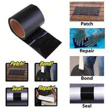 Waterproof Butyl Rubber Repair Tape, Self-Adhesive Leak Sealing Patch Tape, 2/4 Inch Wide * 59 Inch Long, Suitable For Pipes, Roofs, Pools, RV Leak Repair - A - View 2