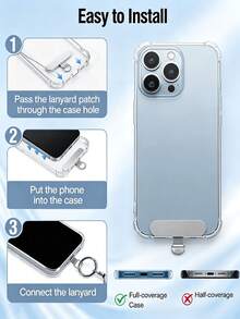 1 Set Anti-Theft Phone Lanyard, Retractable Steel Wire Phone Strap With Keychain, Key Ring Rope Tag, ID Holder & Metal Strap Buckle, Suitable For Teachers, Nurses, Students, Silver, Heavy Duty Retractable Cable, Suitable For Skiing, Shooting, Fishing And Travel - Multicolor - View 8