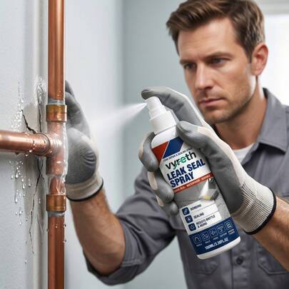 100ML Leak Sealing Spray, Fast-Sealing Waterproof Repair Spray, Durable Adhesive Sealant, Anti-Aging Flexible Coating, Suitable For Roofs, Walls, Pipes, Gutters, Window Frames, Home Leak Repair Sealing Supplies
