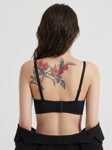 Mystèrelle Women Solid Color Ultra Push Up Bra, Lingerie, All Day Comfort - Black - View 2