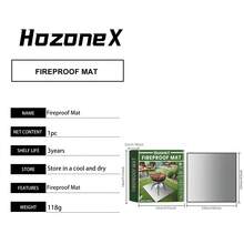 Outdoor Bbq Mat Floor Outdoor 40x40inches Fireproof Protector Mat Camping Heat Resistant Fireproof Mat Anti-Slip Reusable Oilproof Waterproof Moisture‑Proof Fireplace Mat - Outdoor BBQ Mat Floor - View 4