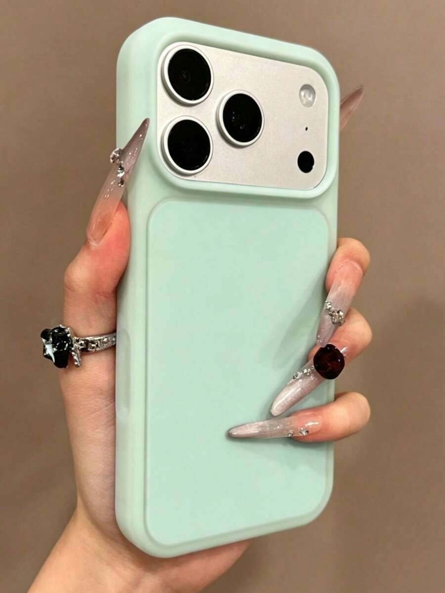 Matte Skin-Feel Jelly Soft Phone Case Compatible With Iphone 17 Pro Max 17 Pro 17 16 15 Pro Max, Ultra-Thin Liquid Silicone Shockproof Protective Back Cover - Green - View 1