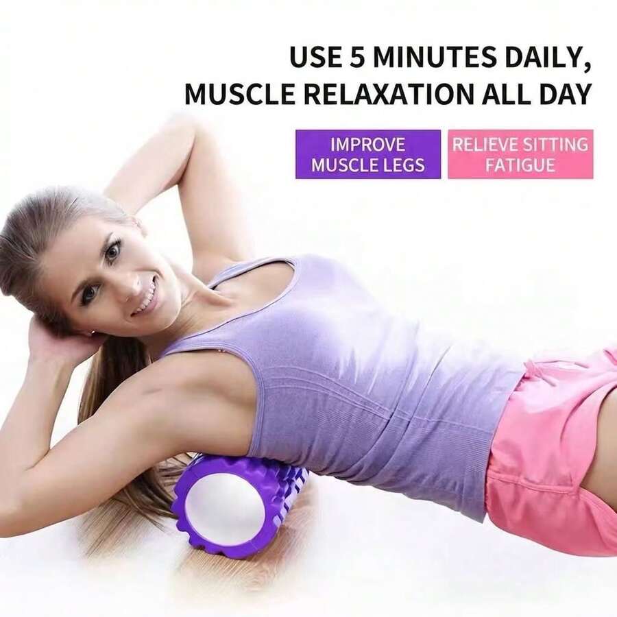 Multi-Textural Foam Wool, The Convex Protrusions Provide Deep Fascial Relaxation And Relieve Muscle Pain, And The Roller Is Portable And Fatwa For Storage.Note: Colors Are Sent Randomly. - Multicolor - View 1