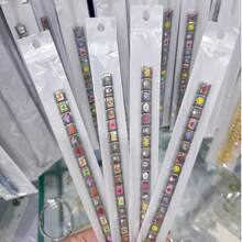 1件可愛卡通義大利風格串珠鏈條，DIY不鏽鋼模組手鍊吊飾，混色圖案裝飾備用鏈節，適合女性手鍊製作珠寶 - DIY不鏽鋼模組手鍊 - 查看 5