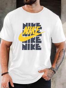 Men's Pure Cotton Short-Sleeved T-Shirt Casual Summer Breathable Regular Fit Basic Everyday Wear Comfortable Soft Tee Top - 白色 - 查看 7