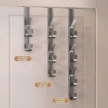 Non-Punching Wall-Mounted Coat And Hat Rack With Strong Load-Bearing Capacity, Featuring Hooks Behind Dormitory Doors, A Key Bag, Hat Storage Rack, Backpack Hooks, Suitable For Bathrooms, Bedrooms, Wardrobes, And Multifunctional Hooks - Multicolor - View 3