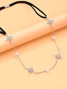 1pc Heart-Shaped Rhinestone Embellished Sexy Leg Chain, Suitable For Valentine's Day, Nightclub Outfit Body Chain - Silver - View 5